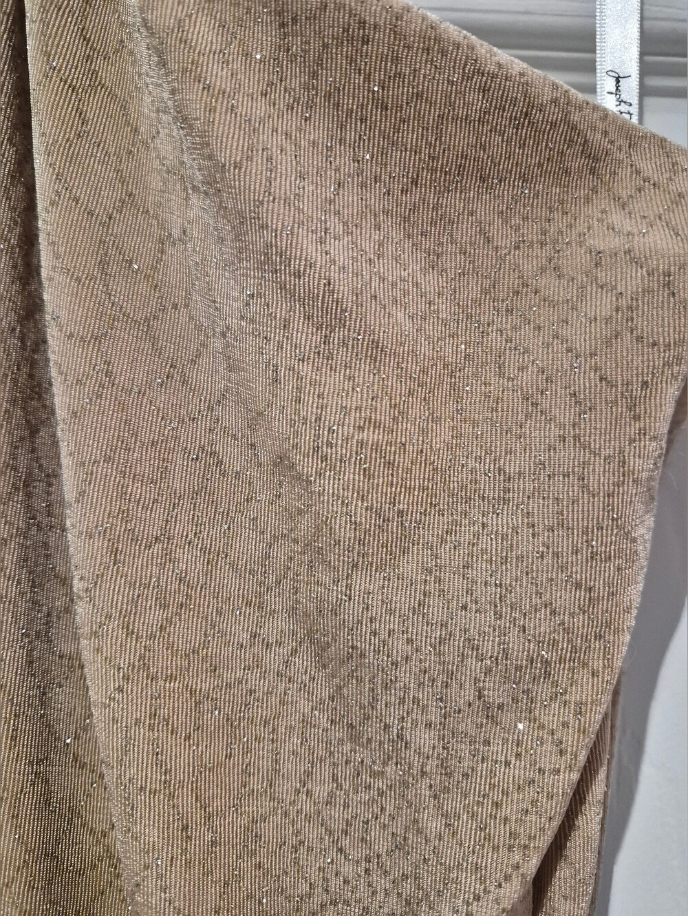 Joseph Ribkoff One-Shoulder Sequin Gown in Champagne Gold - Picture 6 of 8